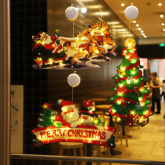 🎄 Christmas Lights Decorative Lights Display Case LED Suction Cup Small Colored Lights 🎅